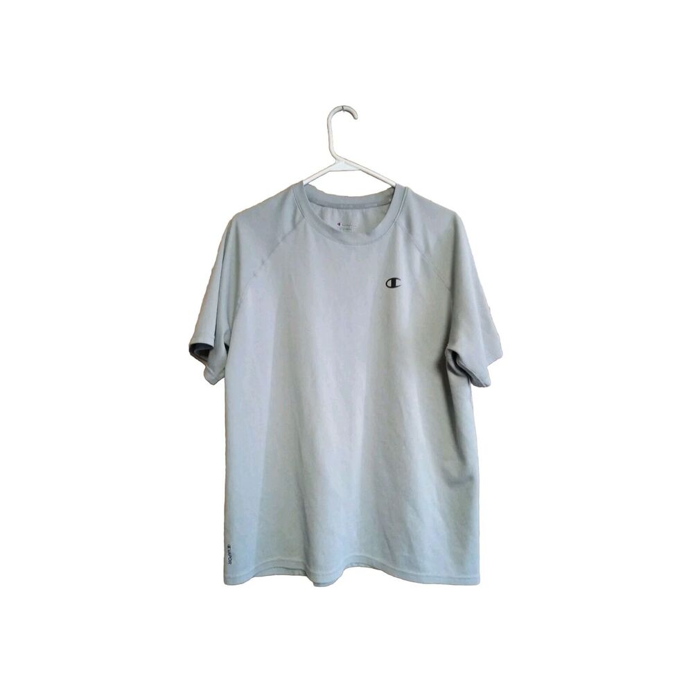 Champion Performance Vapor Gray Short Sleeve Athletic Shirt, Men's Size LG